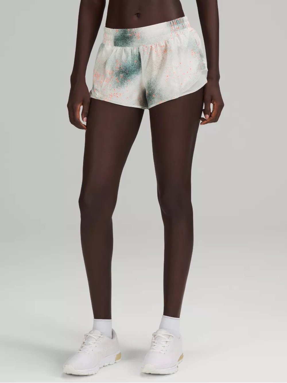 Lululemon Hotty Hot LR Short 2.5" Reflective Orangle Speckled Shorts Size 4